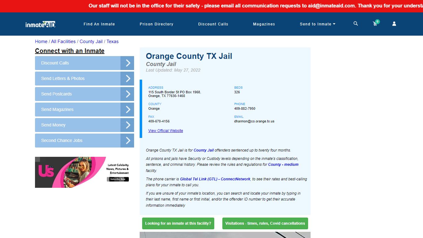 Orange County TX Jail - Inmate Locator - Orange, TX
